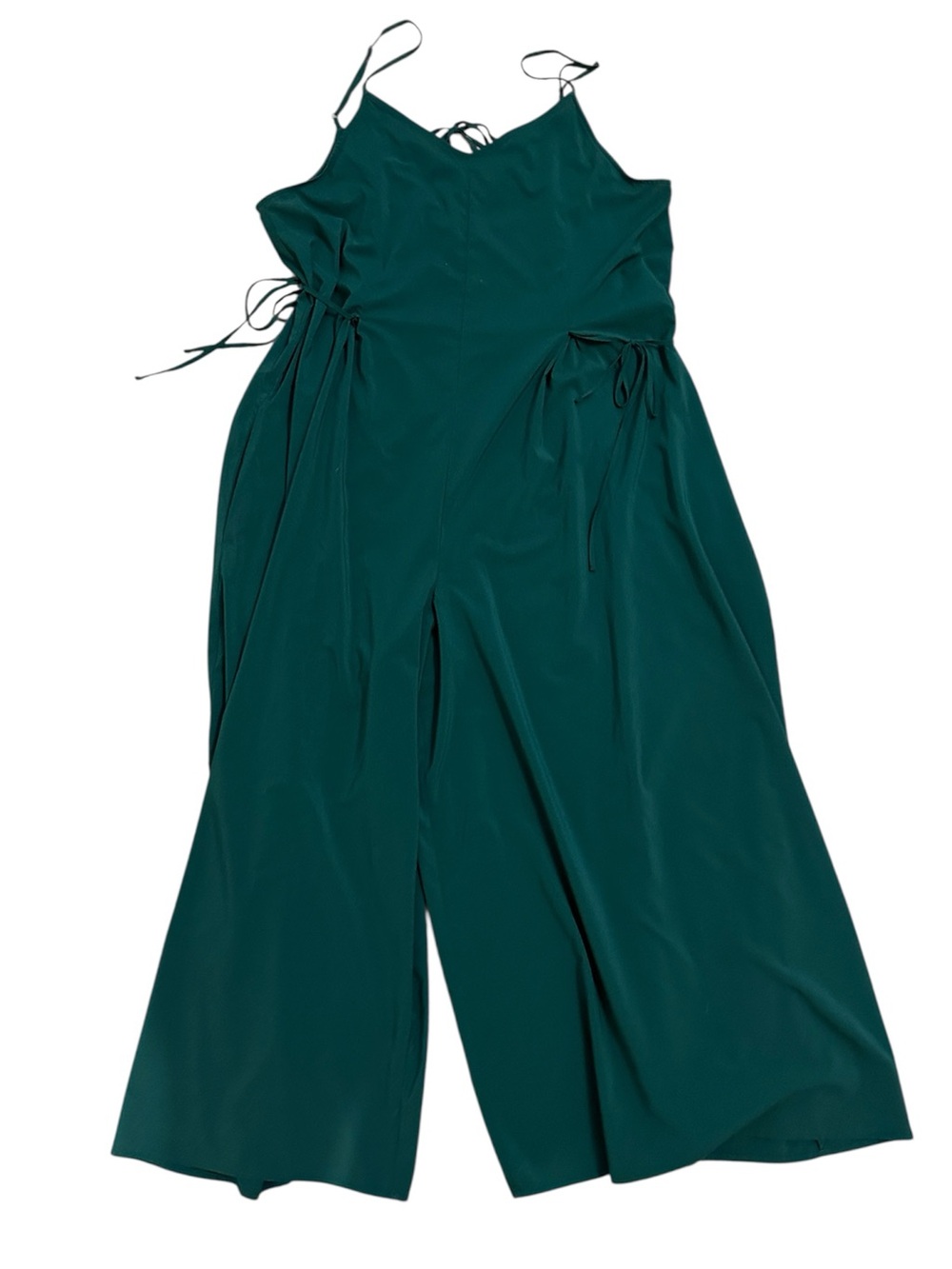 Athleta Teal Green Spaghetti-Strap Wide Leg Jumpsuit - Picture 3 of 9